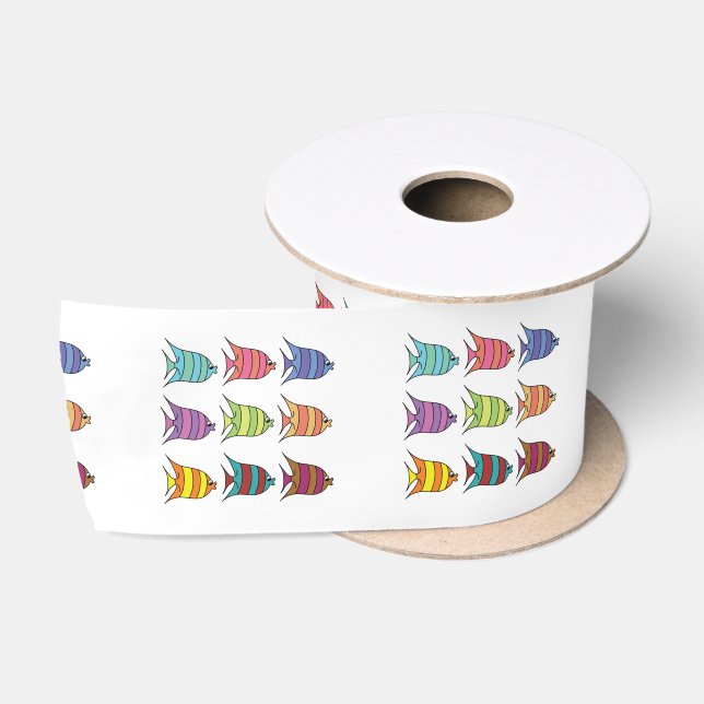 Multi-coloured Tropical Fish Thunder_Cove Satin Ribbon (Spool)