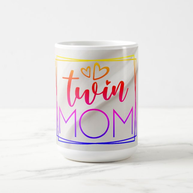 Multi-Coloured Twin Mum Coffee Mug (Center)