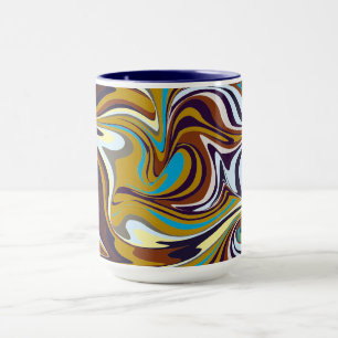 Multi coloured two toned coffee mug. mug