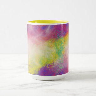 Multi coloured two toned coffee mug. mug