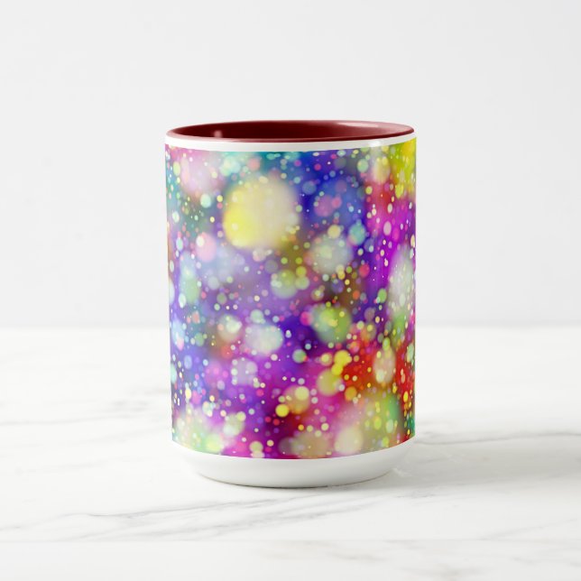 Multi coloured two toned coffee mug. mug (Center)