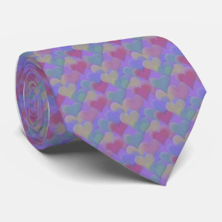 Multi-coloured Valentine Hearts Men's Tie