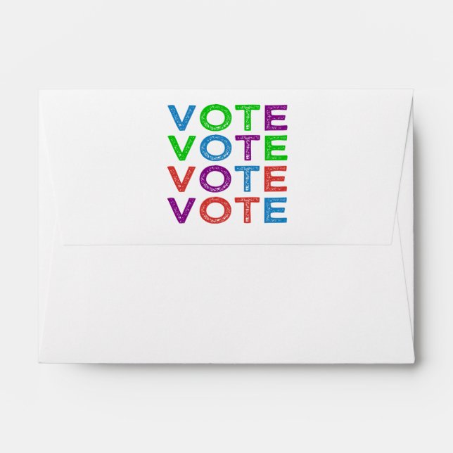 Multi-coloured VOTE  Envelopes (Back (Top Flap))