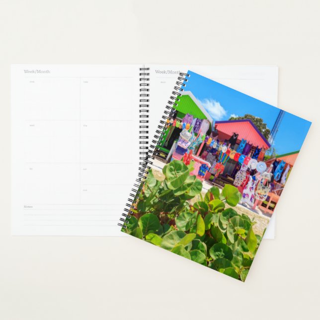 Multi Coloured Wood Cottages | Long Bay Beach Planner (Display)