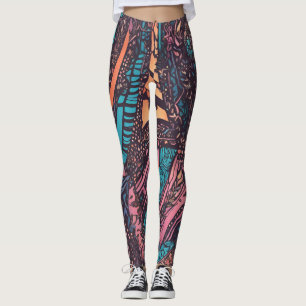 Multi-Colourful Patterned Leggings
