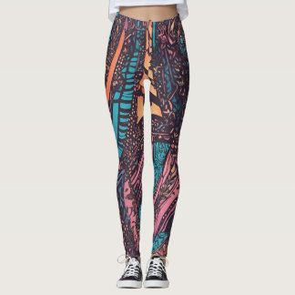 Multi-Colourful Patterned Leggings