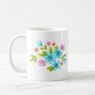 Multi Colourful Watercolor Bouquet Coffee Mug