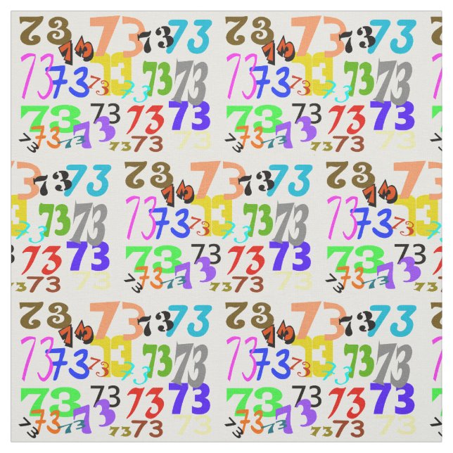 Multi-colours 73 Ham Radio Fabric (Swatch)
