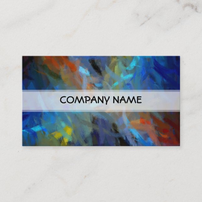 Multi Colours Abstract Art Painting Business Card (Front)