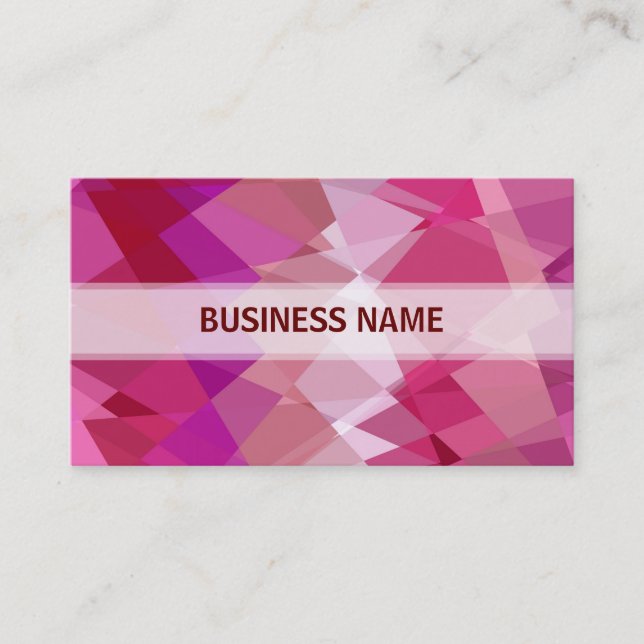 Multi-colours Chevron Cubism Pattern Business Card (Front)