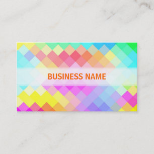 Multi Colours Diamond Seamless Pattern Business Card