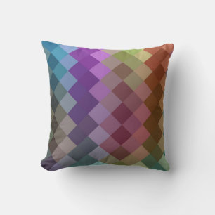 Multi Colours Diamond Seamless Pattern Cushion
