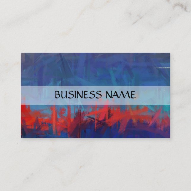 Multi-colours Painting Abstract Art 3 Business Card (Front)