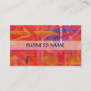 Multi-colours Painting Abstract Art 4 Business Card