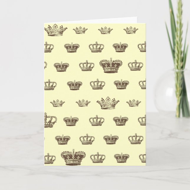 Multi Crown design - choose bkgd colour Card (Front)