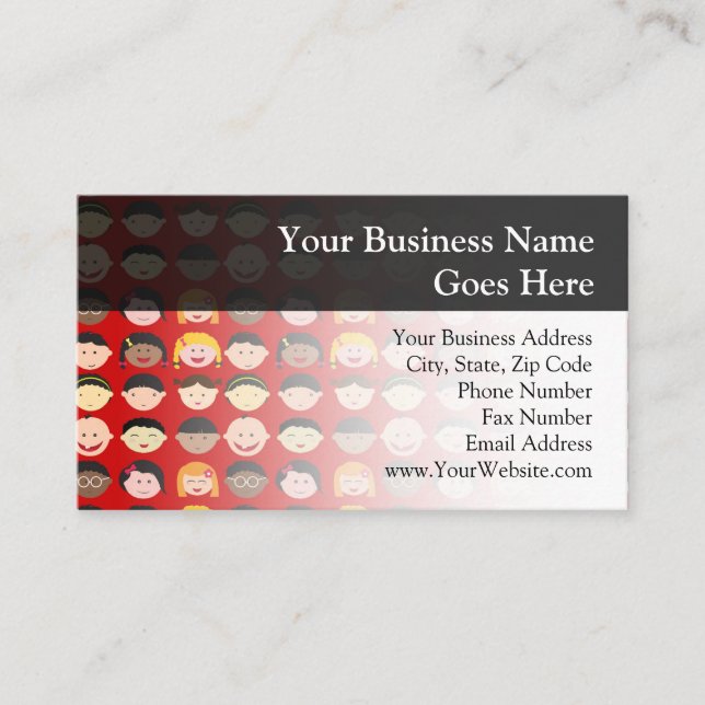 Multi-Cultural Children Business Card (Front)