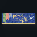 Multi-Denominational Watercolor Peace on Earth Banner<br><div class="desc">For the multi-denominational group of party goers at your holiday events,  Peace on Earth is a sentiment everyone can get behind and this banner does it in watercolor style.  It recognises Christmas,  Kwanzaa,  and Hanukkah,  is elegant,  and traditional and trendy at the same time.</div>