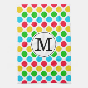 Multi Dot Custom Monogrammed Golf Colourful Towel