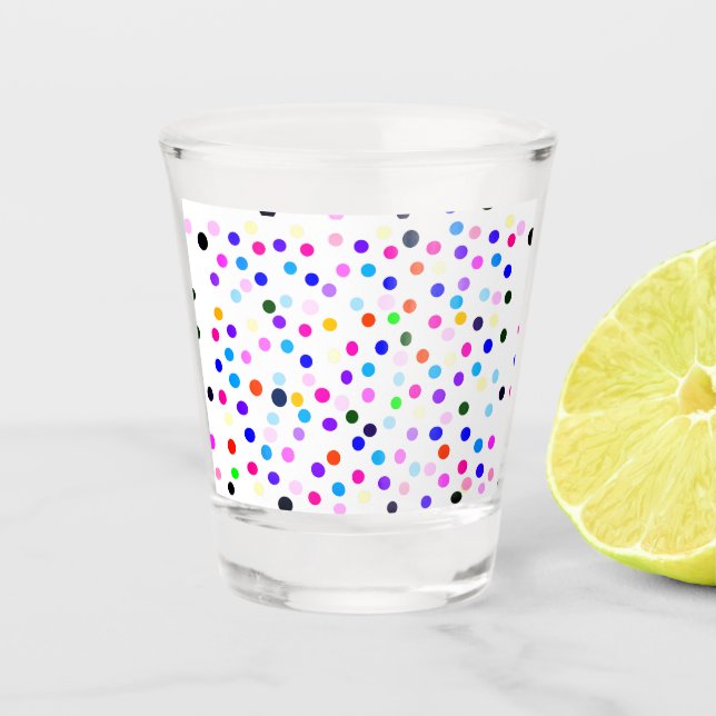 Multi. Dots Shot glass (Front)
