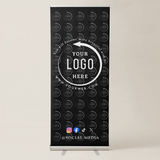 Multi-faceted and professional logo retractable banner (Front)