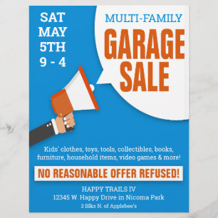 Multi-Family Garage Sale Flyer Template
