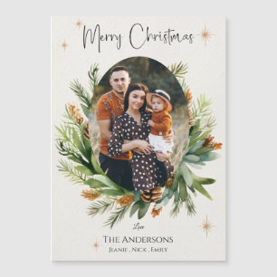 Multi Family Photos Green Leaves Merry Christmas