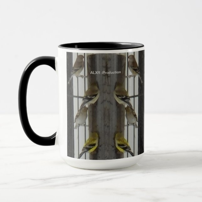 Multi Finch Mug (Left)