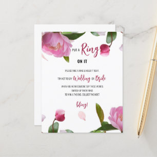 Multi Floral Bridal Shower Game Paper Sheet
