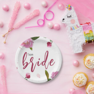 Multi Floral Bridal Shower Paper Plate