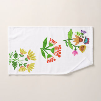 multi floral  hand towel