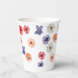 Multi Flower Heads party  Paper Cups