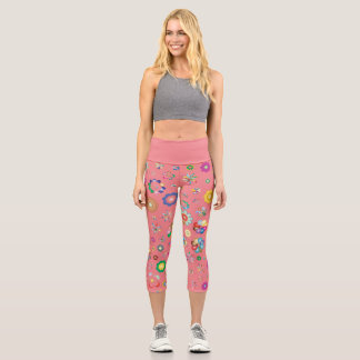 Multi-Flower Short Legging