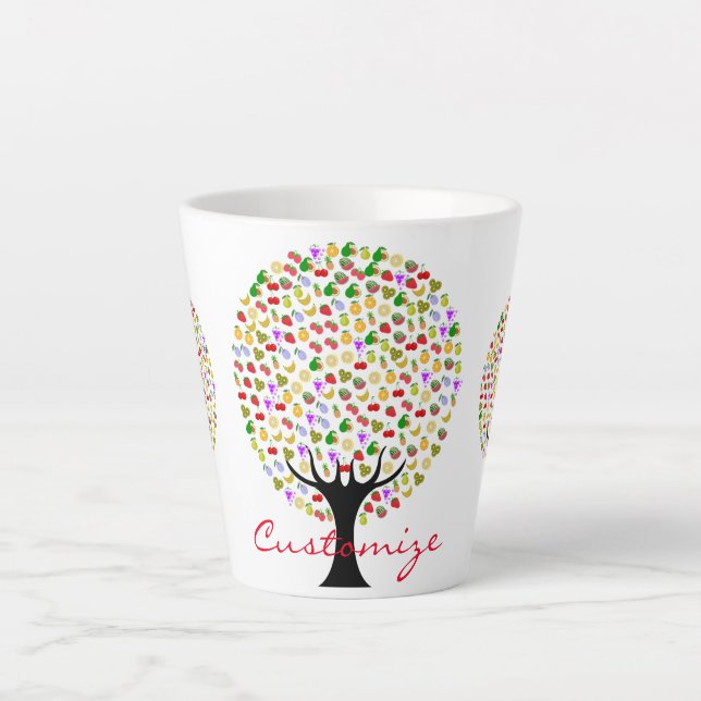 Multi-fruit tree Thunder_Cove Latte Mug (Front)
