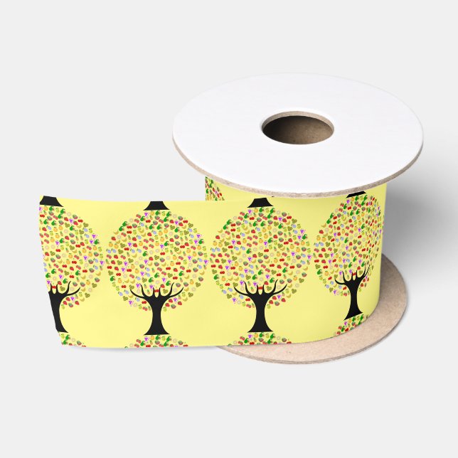 Multi-fruit tree Thunder_Cove Satin Ribbon (Spool)