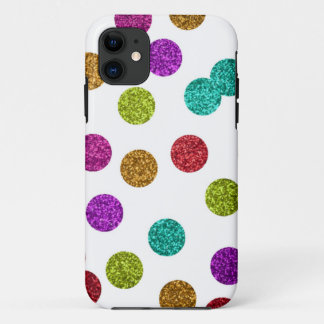 multi glitter dot iPhone case