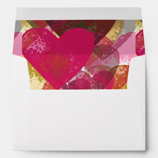 Multi heart Abstract Design Style 1 Envelope (Back (Bottom))