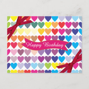 Multi Hearts  Postcard