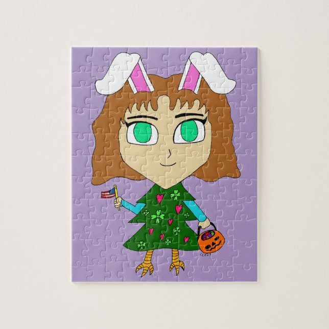 Multi Holiday Chibi Jigsaw Puzzle (Vertical)
