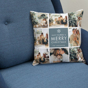 Multi Holiday Photos   Merry Christmas   Gift Cushion