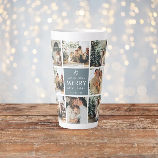 Multi Holiday Photos | Merry Christmas | Gift Latte Mug (Creator Uploaded)