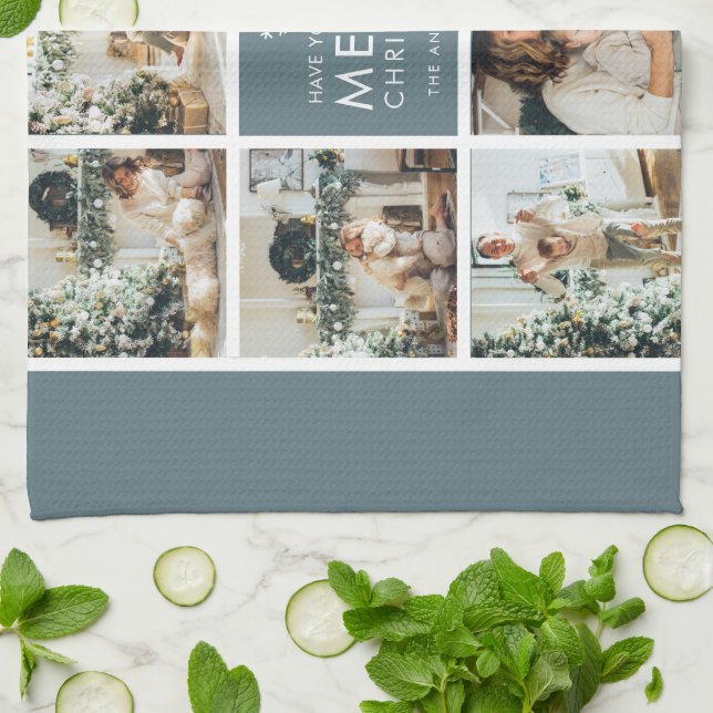 Multi Holiday Photos | Merry Christmas | Gift Tea Towel (Folded)