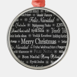 Multi-language Merry Christmas Thunder_Cove Metal Tree Decoration