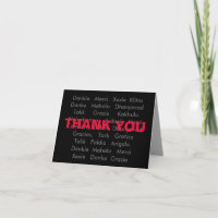 Multi Languages Thank you Card