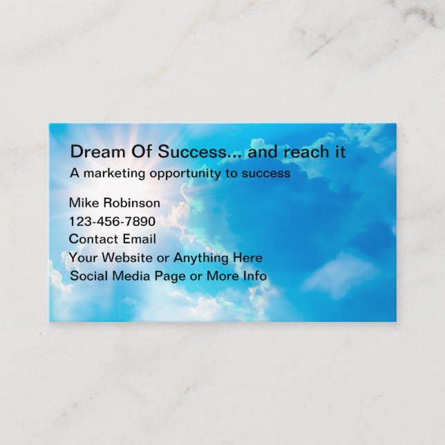 Multi Level Marketing Theme Business Cards (Front)