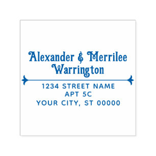 Multi Lines Names, Return Address with Divider #1 Self-inking Stamp