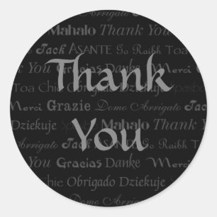 Multi-Lingual Thank You Sticker
