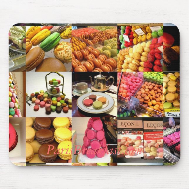MULTI MACarons, ParisBreakfast.com Mouse Mat (Front)