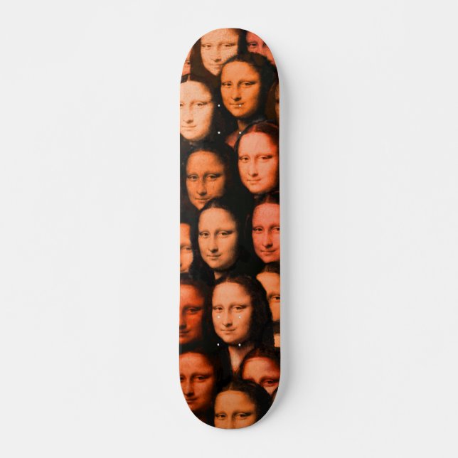 Multi-Mona in Orange - 70s Style Skateboard (Front)