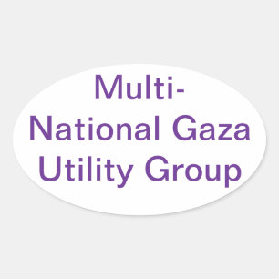 Multi-National Gaza Utilities Hankamer Artjunkhaus Oval Sticker
