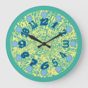 MULTI NUMBERS PASTEL COLORS BY MASANSER LARGE CLOCK